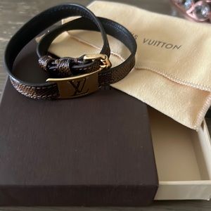 Authentic Louis Vuitton leather bracelet